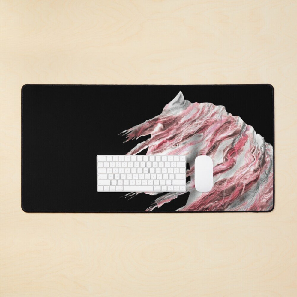 Desk Mat Knight - Chess Piece Large Gaming Mouse Pad 35X16 Inch White 7802738387537