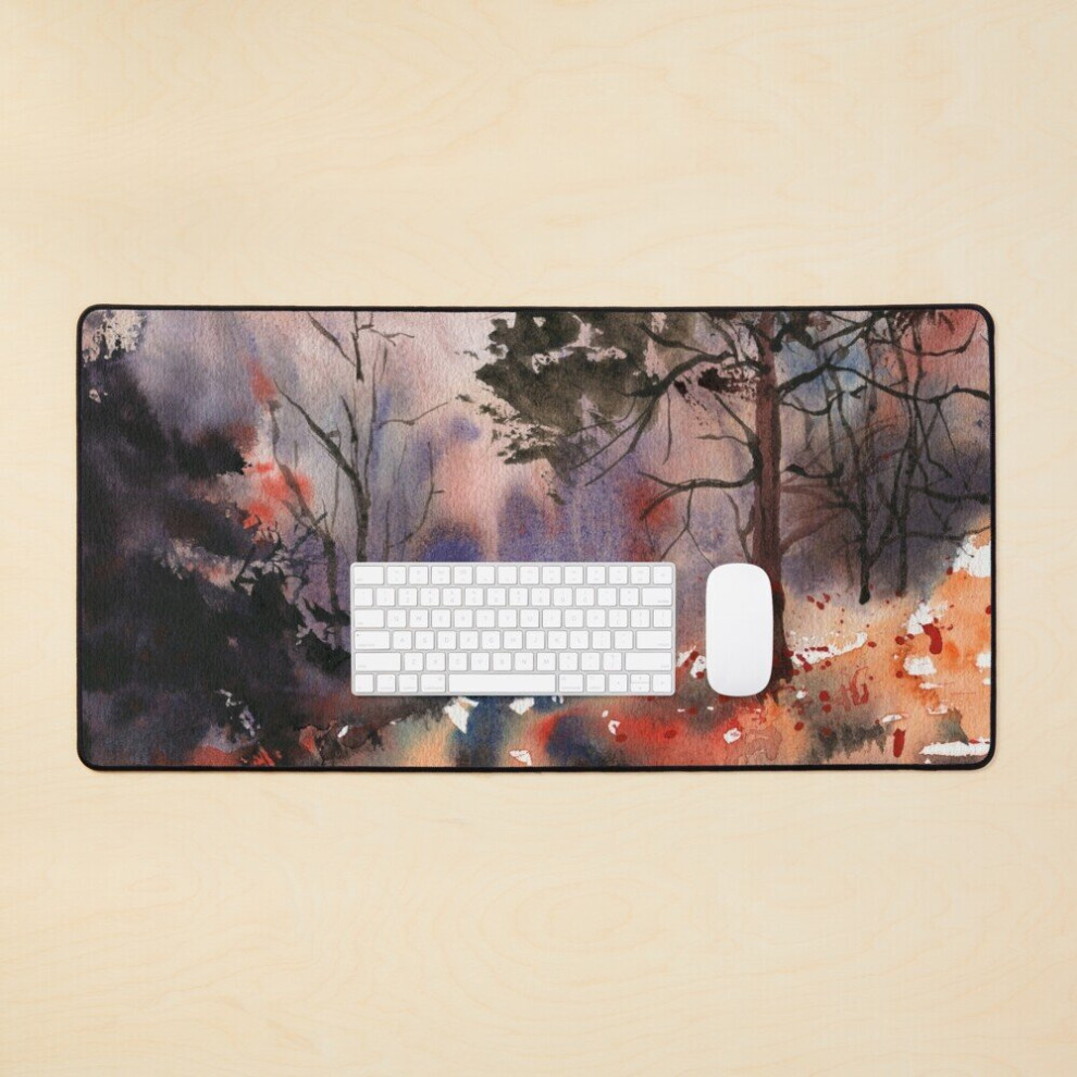 Desk Mat Autumn Forest Large Gaming Mouse Pad 35X16 Inch 7802738343847