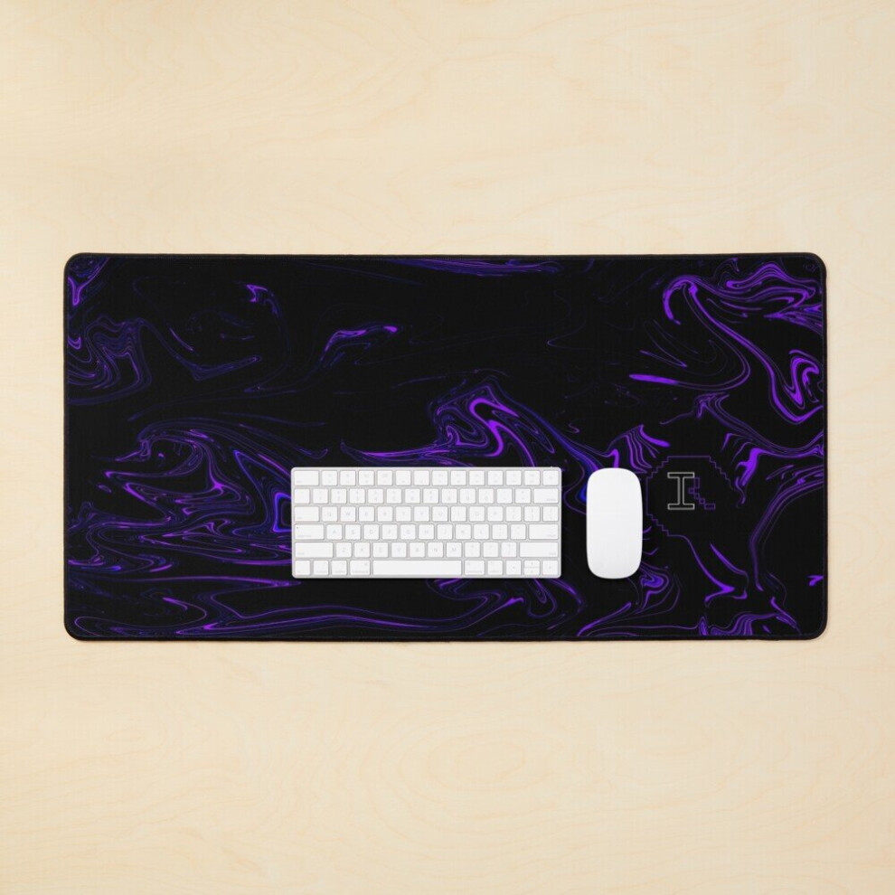 Desk Mat Reign [Night] Large Gaming Mouse Pad 35X16 Inch Purple 7802738343885