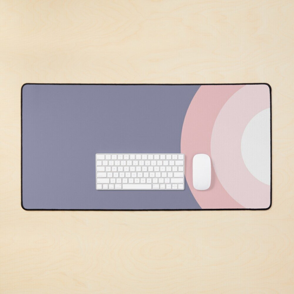 Desk Mat Mat - Circle Large Gaming Mouse Pad 35X16 Inch Pink 7802738375732