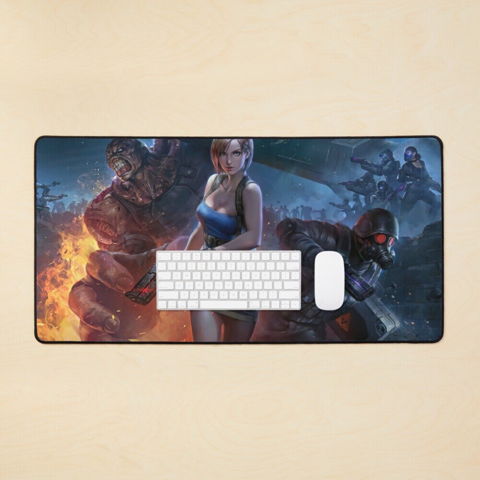 Desk Mat Jill Resident Evil Large Gaming Mouse Pad 35X16 Inch 7802738369953