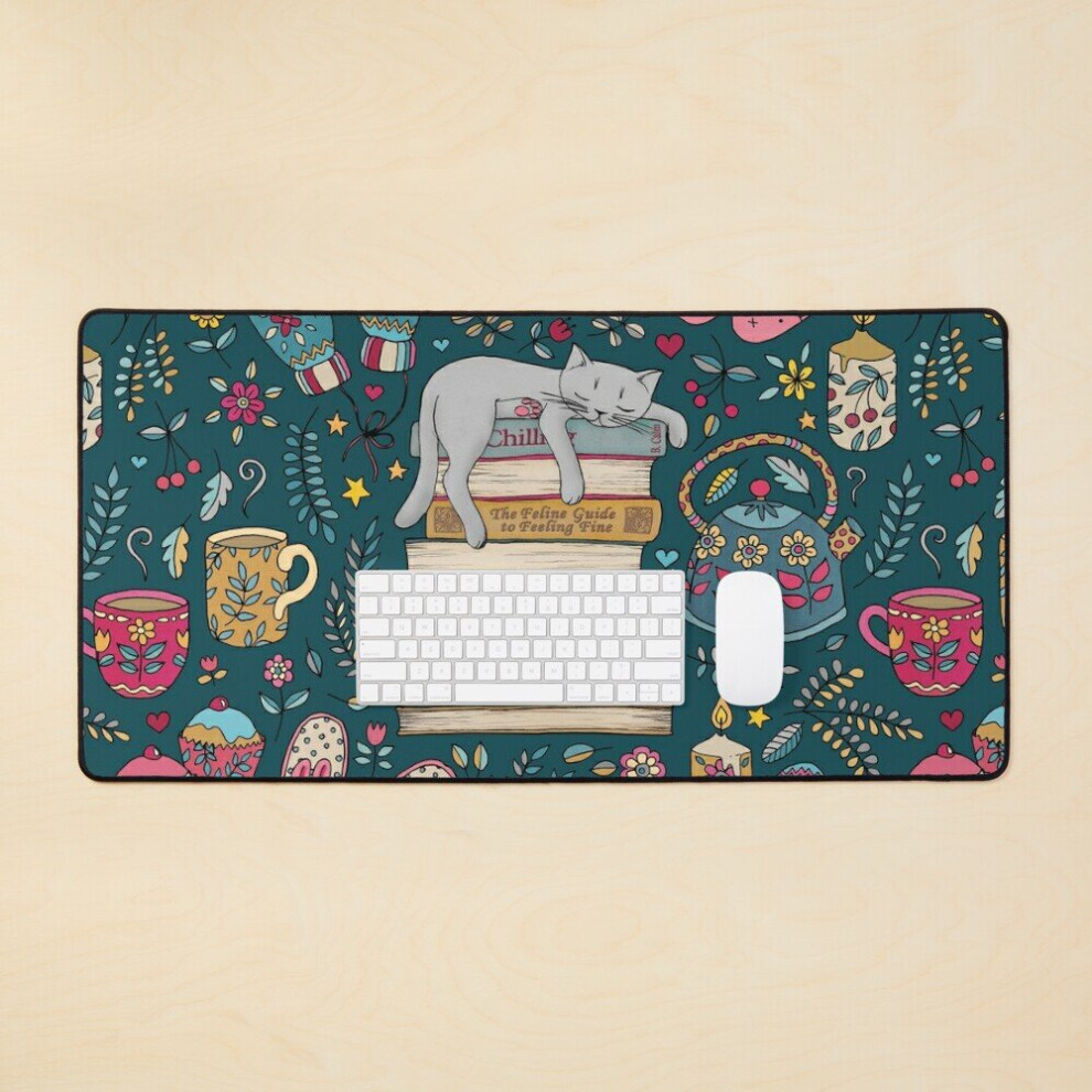 Desk Mat How To Hygge Like A Cat Large Gaming Mouse Pad 35X16 Inch 7802738311662
