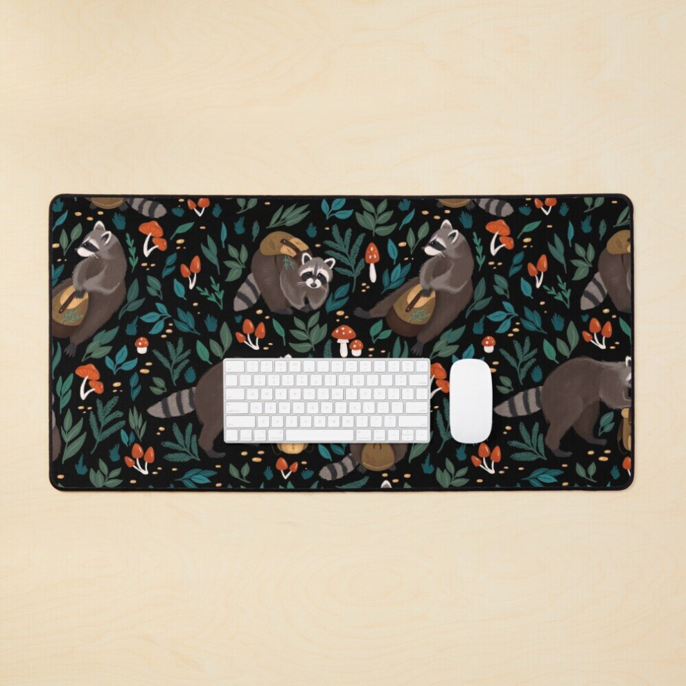 Desk Mat Raccoons Large Gaming Mouse Pad 35X16 Inch 7802738320503