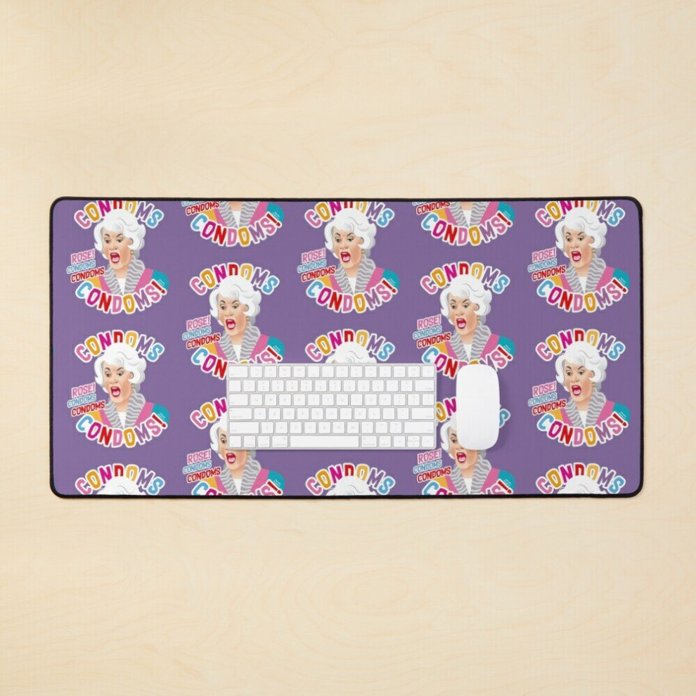 Desk Mat Condoms, Rose! Large Gaming Mouse Pad 35X16 Inch 7802738383676
