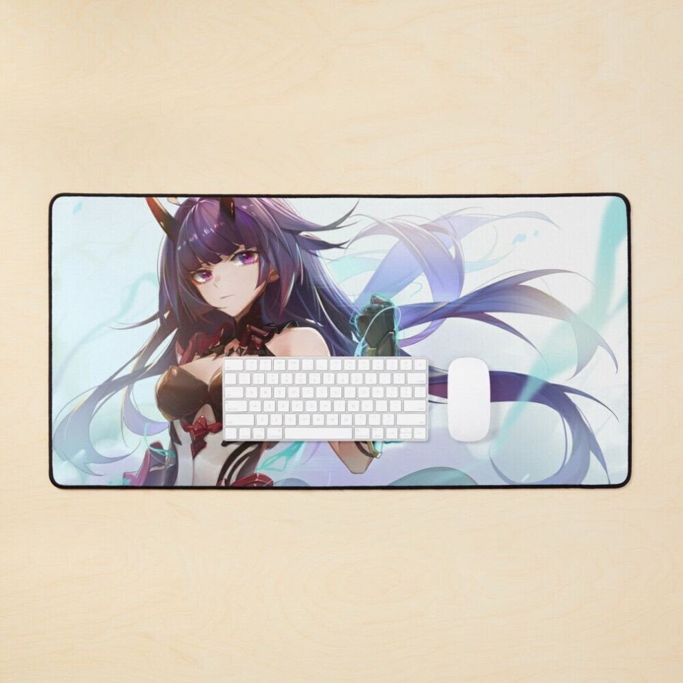 Desk Mat Honkai Impact Raiden Mei Strong Large Gaming Mouse Pad 35X16 Inch 7802738384697