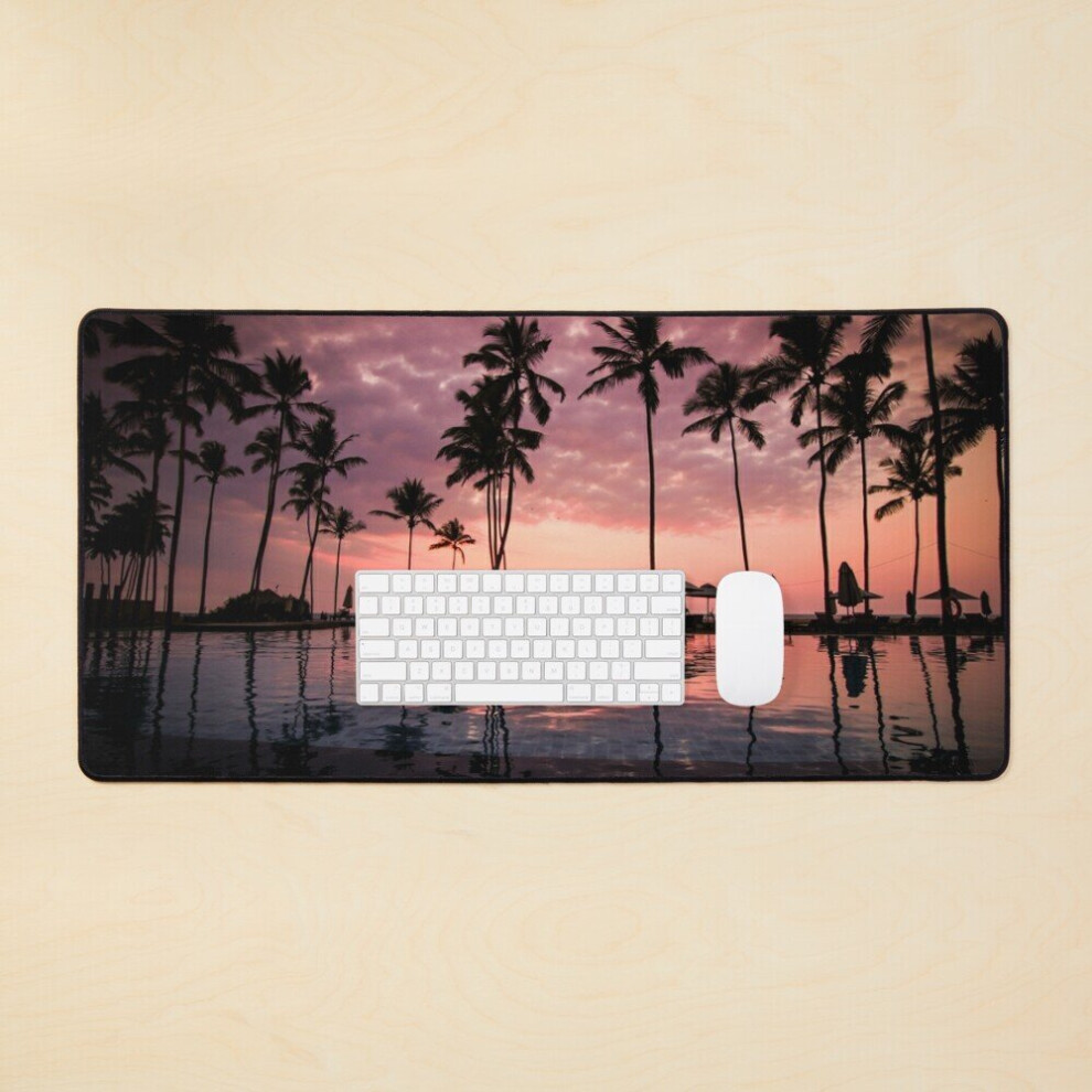 Desk Mat Beach Picture Large Gaming Mouse Pad 35X16 Inch 7802738333060