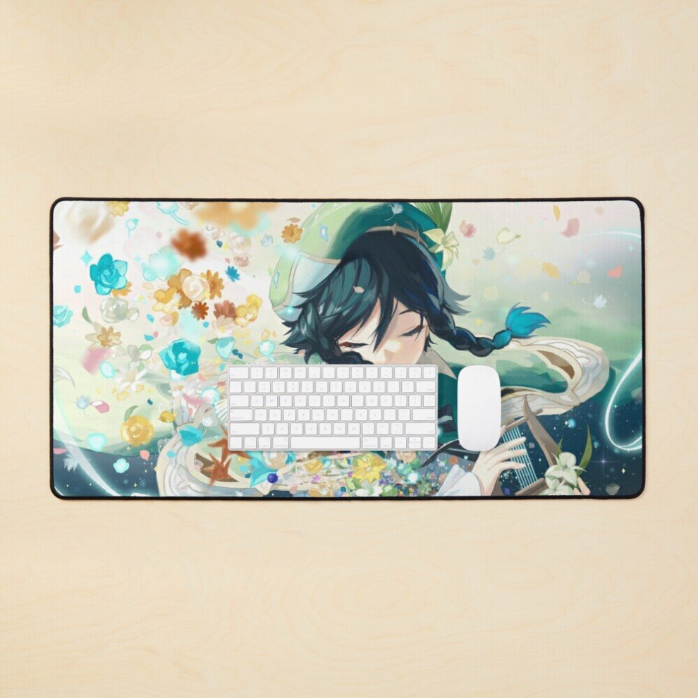 Desk Mat Cool Venti Genshin Impact Large Gaming Mouse Pad 35X16 Inch 7802738396058