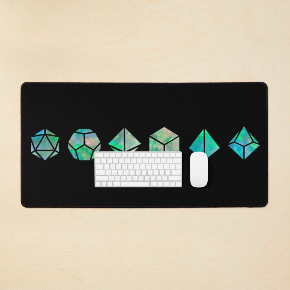 Desk Mat Opal Rpg Dice Large Gaming Mouse Pad 35X16 Inch 7802738312140