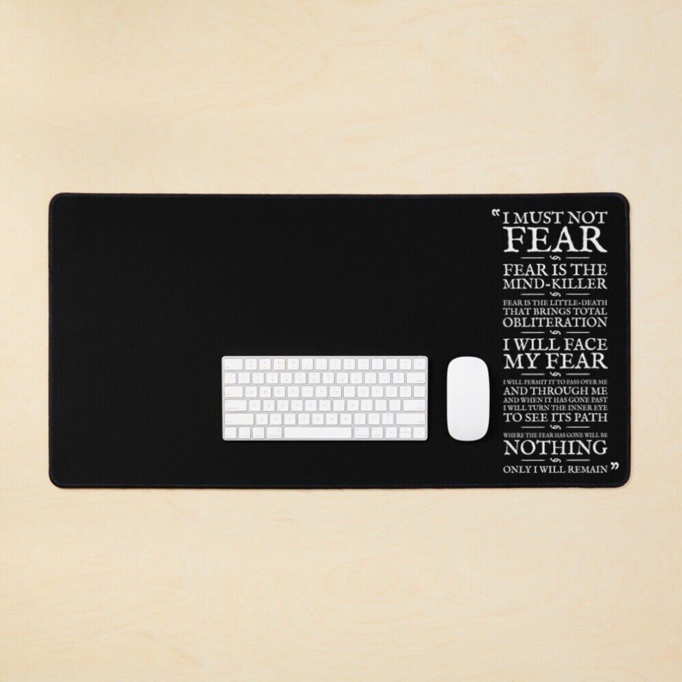 Desk Mat Litany Against Fear Large Gaming Mouse Pad 35X16 Inch 7802738315639