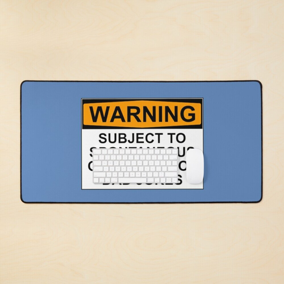 Desk Mat Warning: Subject To Spontaneous Outbursts Of Dad Jokes Large Gaming Mouse Pad 35X16 Inch 7802738407433