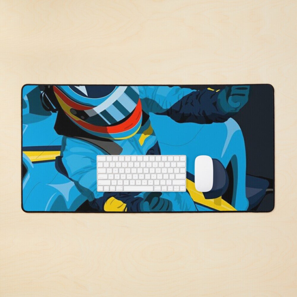 Desk Mat Fernando Alonso Large Gaming Mouse Pad 35X16 Inch 7802738336979
