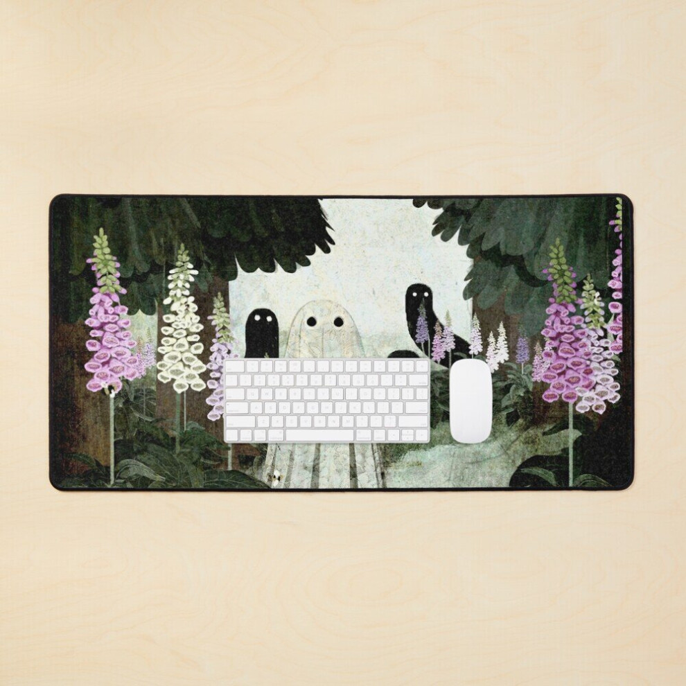 Desk Mat Foxglove Ghosts Large Gaming Mouse Pad 35X16 Inch 7802738328073