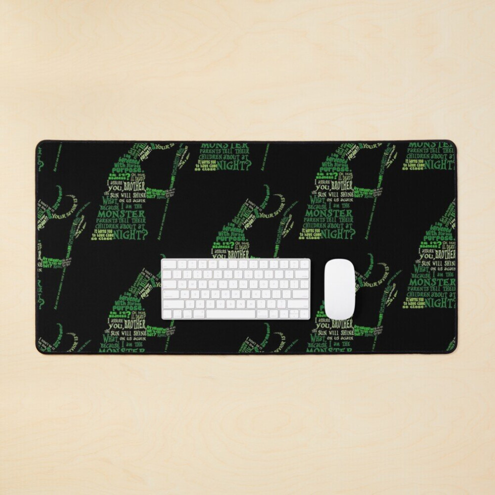 Desk Mat Loki Silhouette Of Phrases Large Gaming Mouse Pad 35X16 Inch 7802738382761
