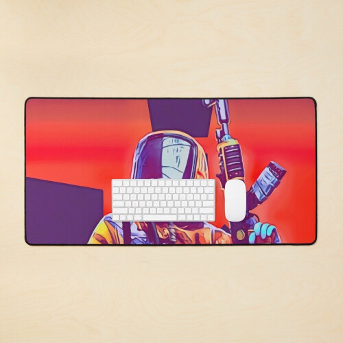 Desk Mat Game Rust Art. Large Gaming Mouse Pad 35x16 inch