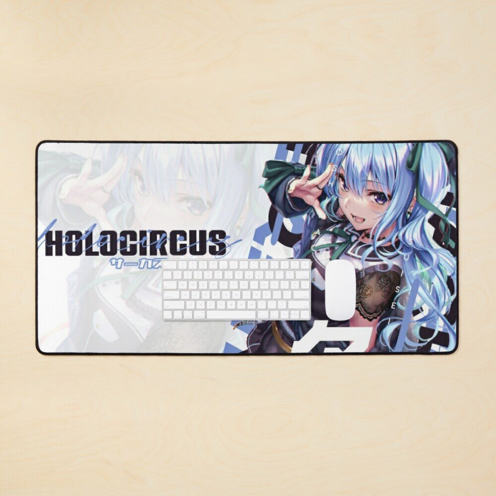 Desk Mat Aesthetic Hoshimachi Suisei Hololive Vtuber Large Gaming Mouse Pad 35X16 Inch 7802738336382