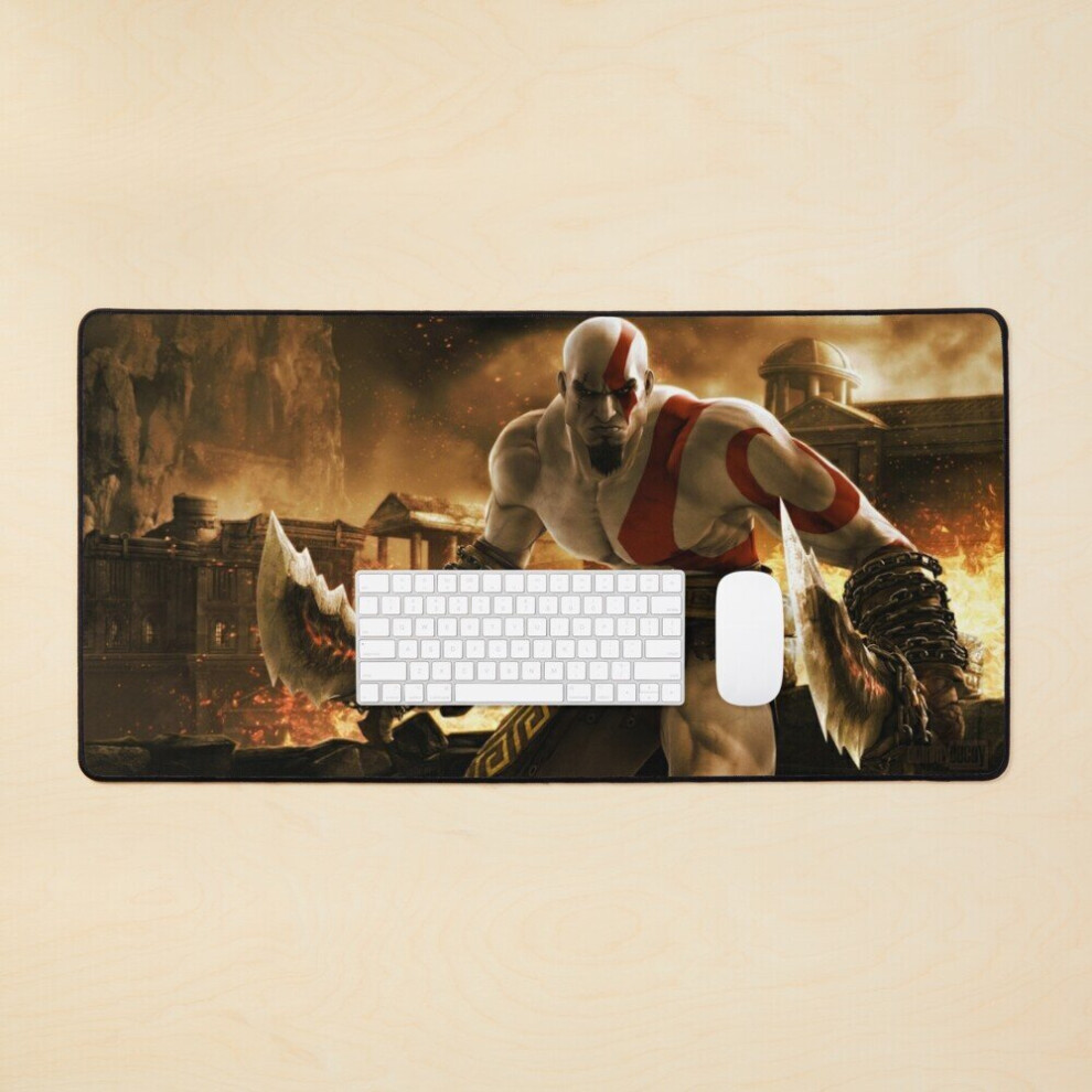Desk Mat God Of War Large Gaming Mouse Pad 35X16 Inch 7802738362695