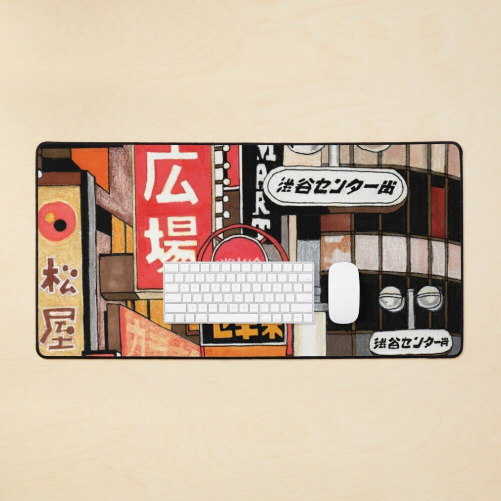 Desk Mat Tokyo Street Signs Large Gaming Mouse Pad 35X16 Inch 7802738315592