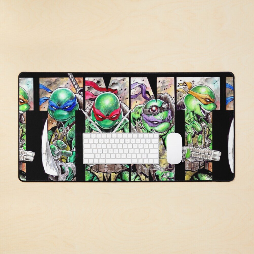 Desk Mat TMNT Large Gaming Mouse Pad 35x16 inch