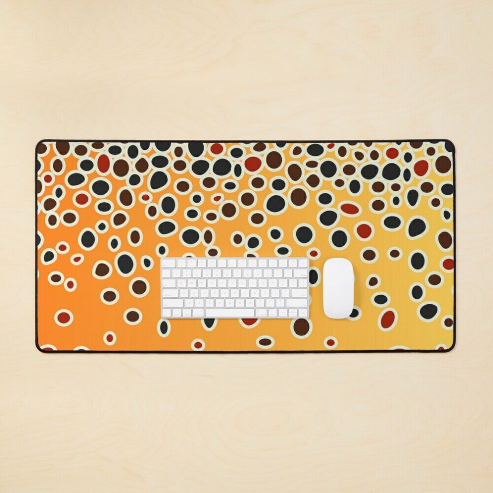 Desk Mat Trout Skin Large Gaming Mouse Pad 35X16 Inch Brown 7802738337488
