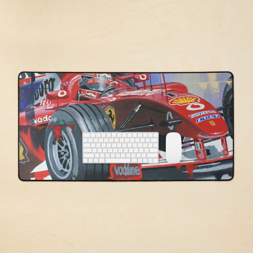 Desk Mat Michael Schumacher By Greg Tillett Large Gaming Mouse Pad 35X16 Inch 7802738340082