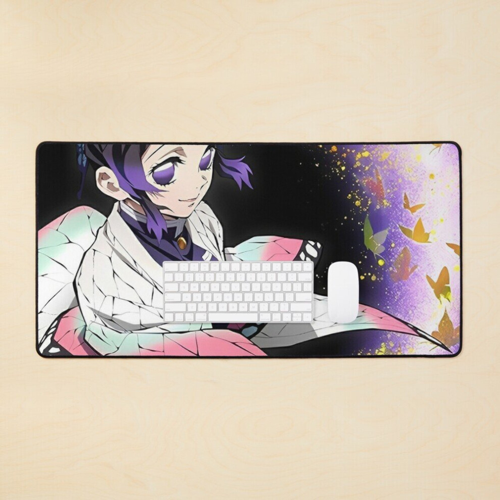 Desk Mat Kochou Shinobu Demon Slayer Poster Large Gaming Mouse Pad 35X16 Inch 7802738323139
