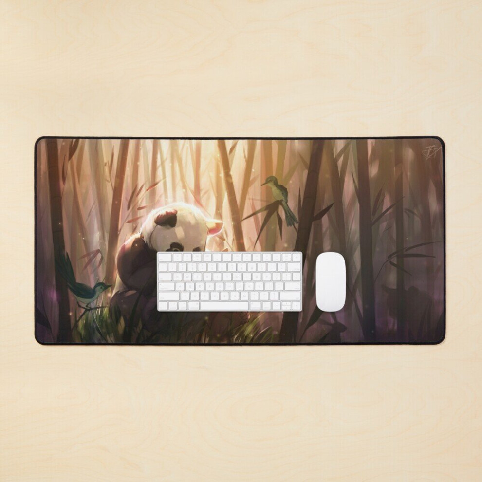 Desk Mat Cosy Lofi Panda Friends / Rumplestudy Large Gaming Mouse Pad 35X16 Inch 7802738315578