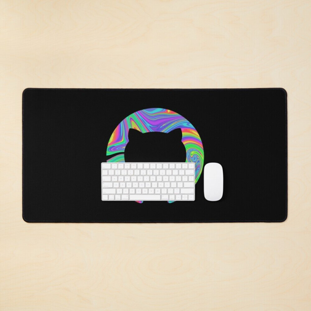 Desk Mat Psychedelic Github Large Gaming Mouse Pad 35X16 Inch 7802738338911