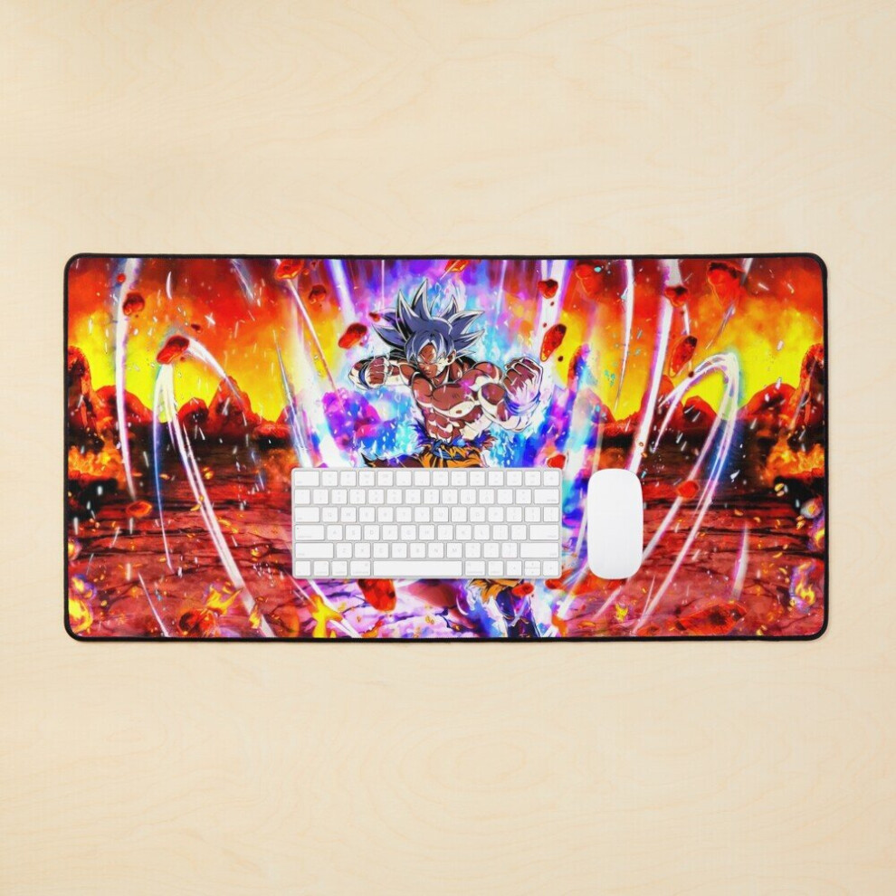 Desk Mat Goku Ultra Instinct Dbs Large Gaming Mouse Pad 35X16 Inch 7802738315622