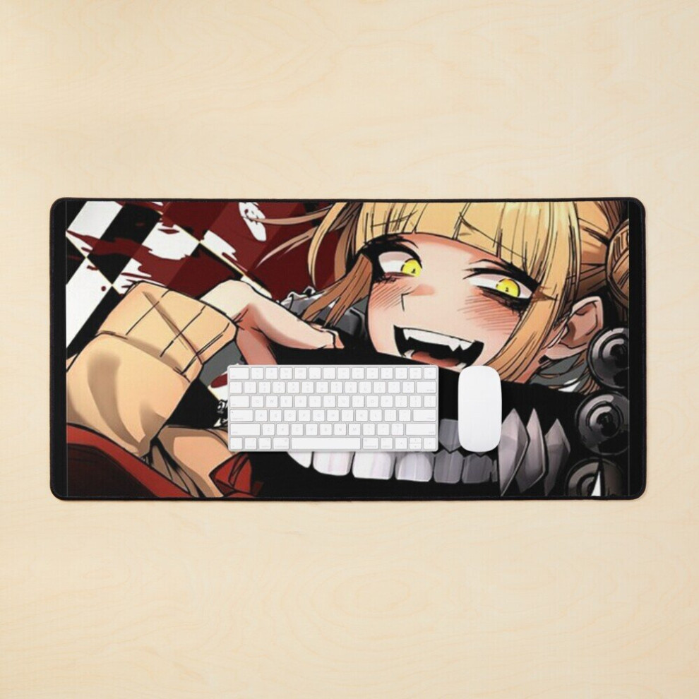 Desk Mat Himiko Toga - Blood And Checkers Large Gaming Mouse Pad 35X16 Inch 7802738352009