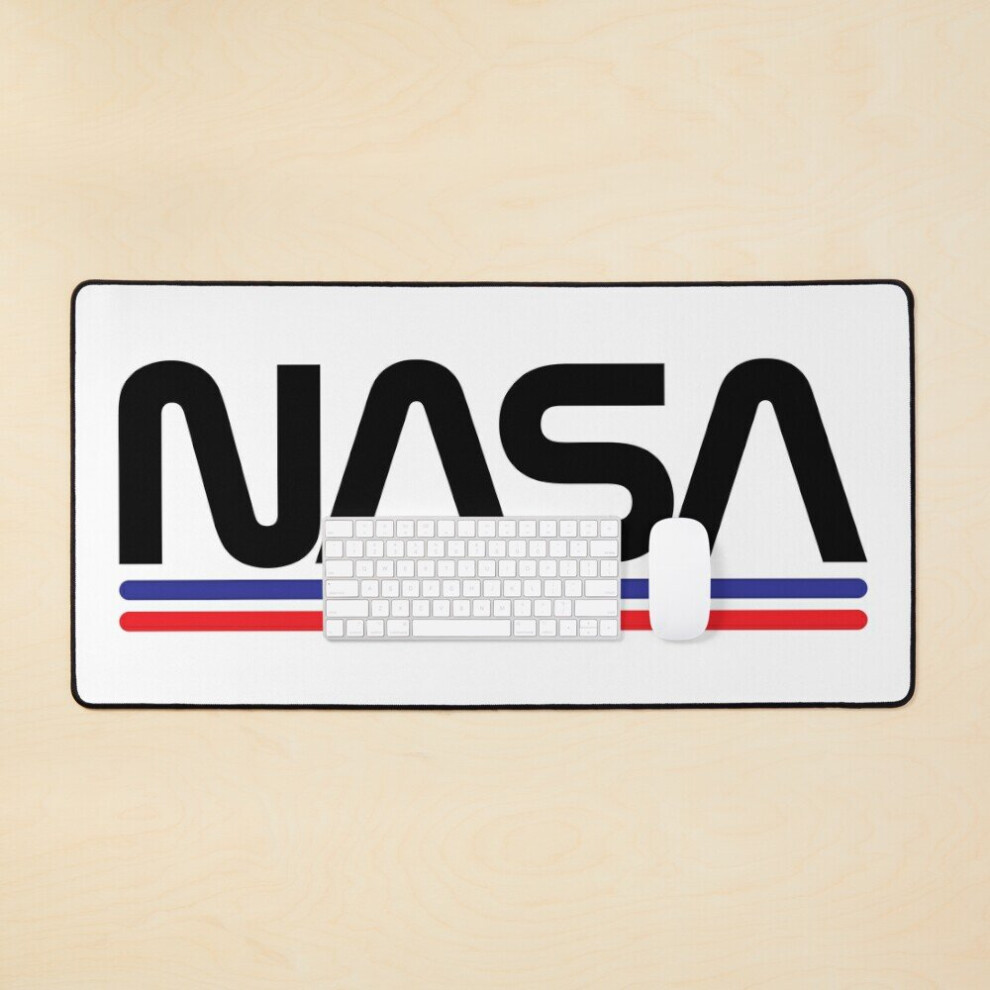 Desk Mat Nasa Worm Logo Large Gaming Mouse Pad 35X16 Inch Black 7802738318166