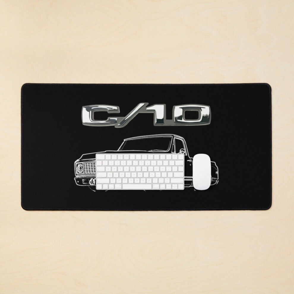 Desk Mat 1972 Chevy C10 Short Bed Pickup Lowrider Truck Gift Large Gaming Mouse Pad 35X16 Inch 7802738354409