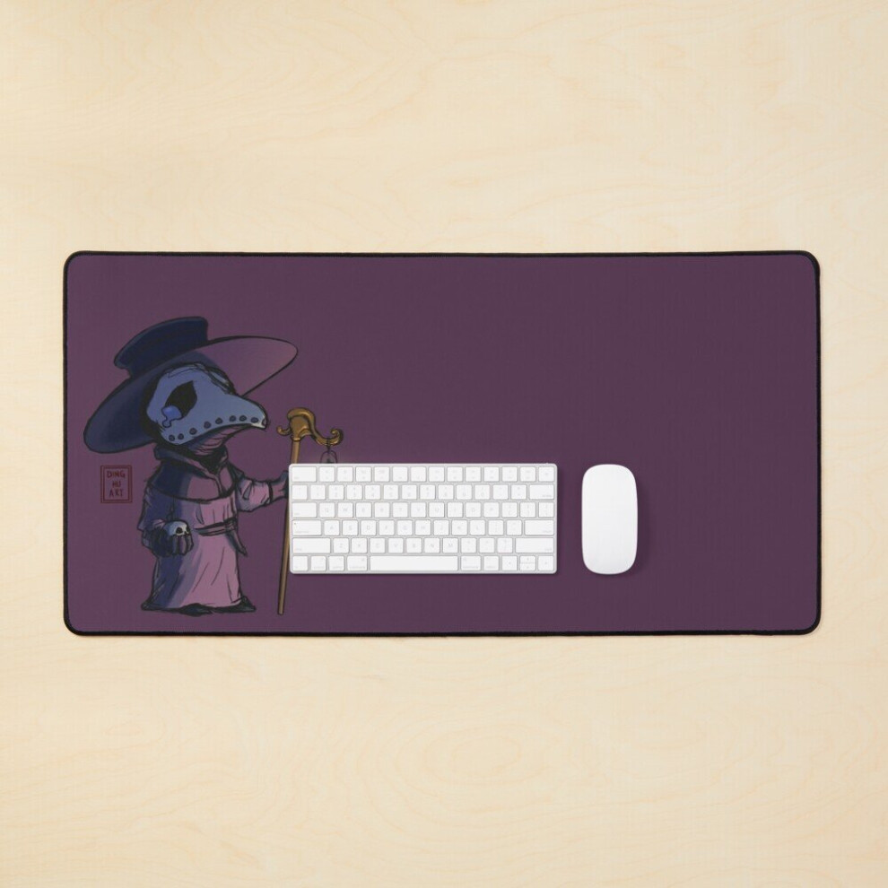 Desk Mat Cute Sad Plague Doctor Large Gaming Mouse Pad 35X16 Inch 7802738338409