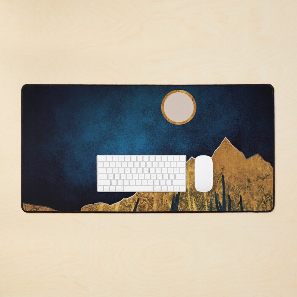 Desk Mat Midnight Desert Moon Large Gaming Mouse Pad 35X16 Inch 7802738390483