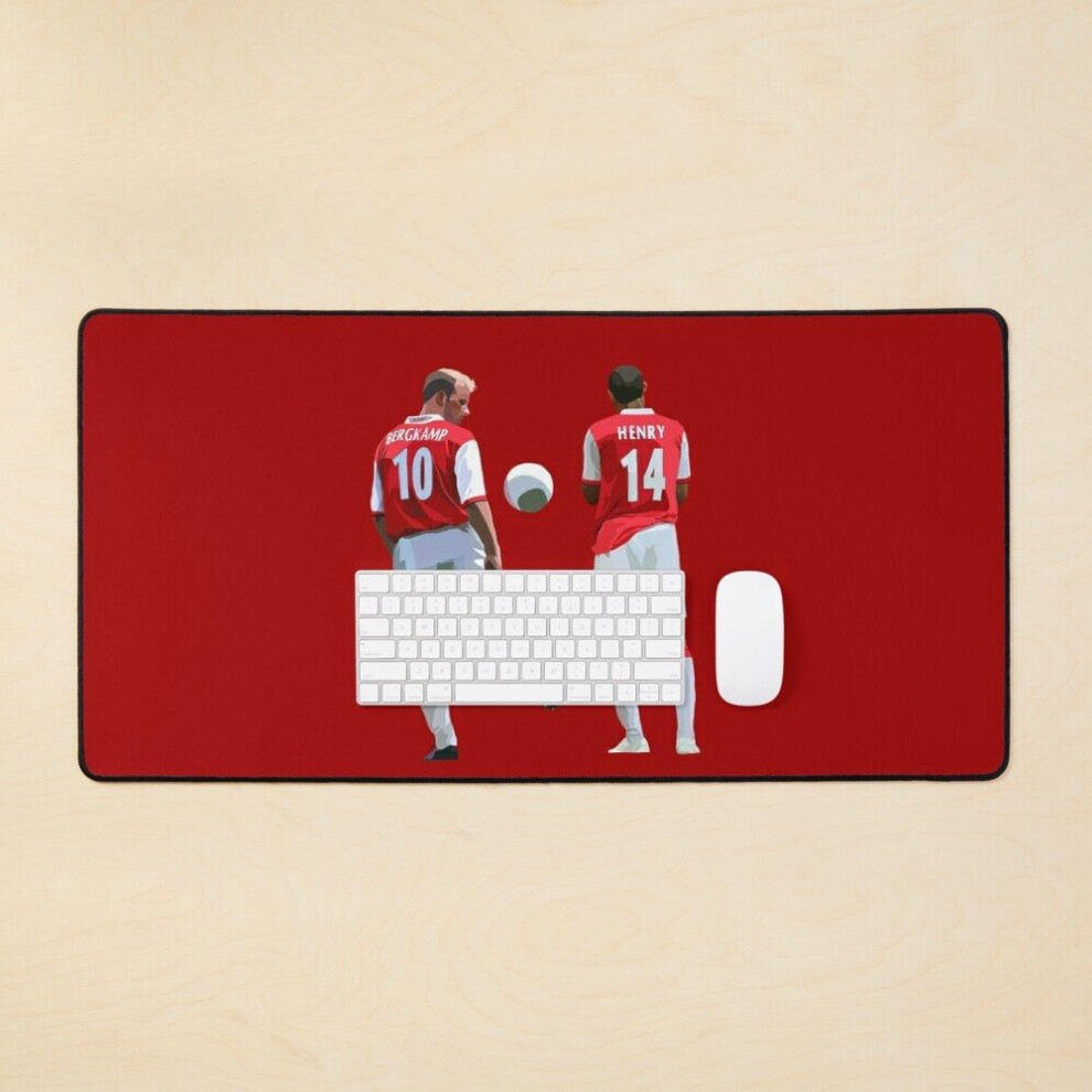 Desk Mat Dennis Bergkamp Thierry Henry Large Gaming Mouse Pad 35X16 Inch 7802738387148