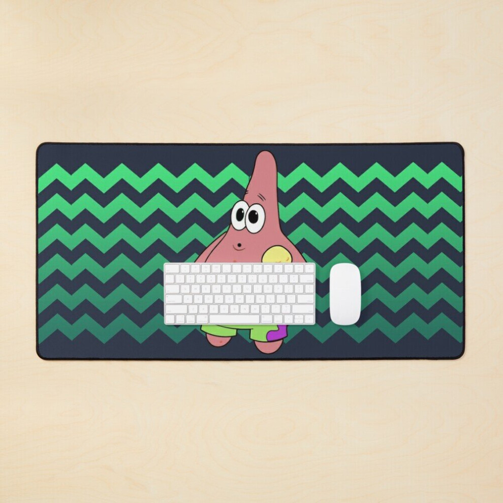 Desk Mat Patrick Star Yummy Ice Large Gaming Mouse Pad 35X16 Inch Cream 7802738390063