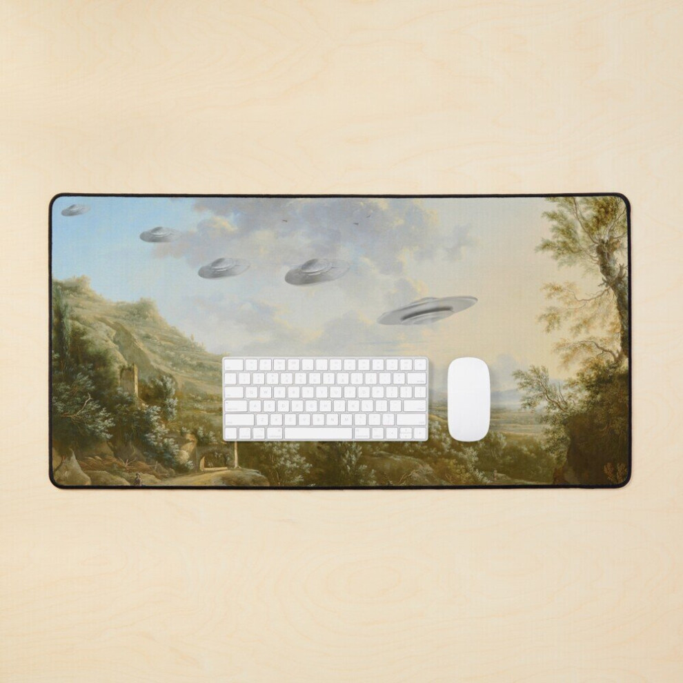 Desk Mat They Were Here All Along / Countryside Large Gaming Mouse Pad 35X16 Inch 7802738381719