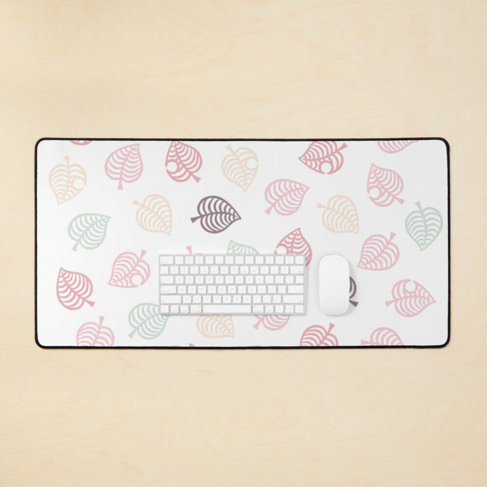 Desk Mat Nook Leaf Aloha Logo - Colorful Candy Pastels Large Gaming Mouse Pad 35X16 Inch 7802738318210