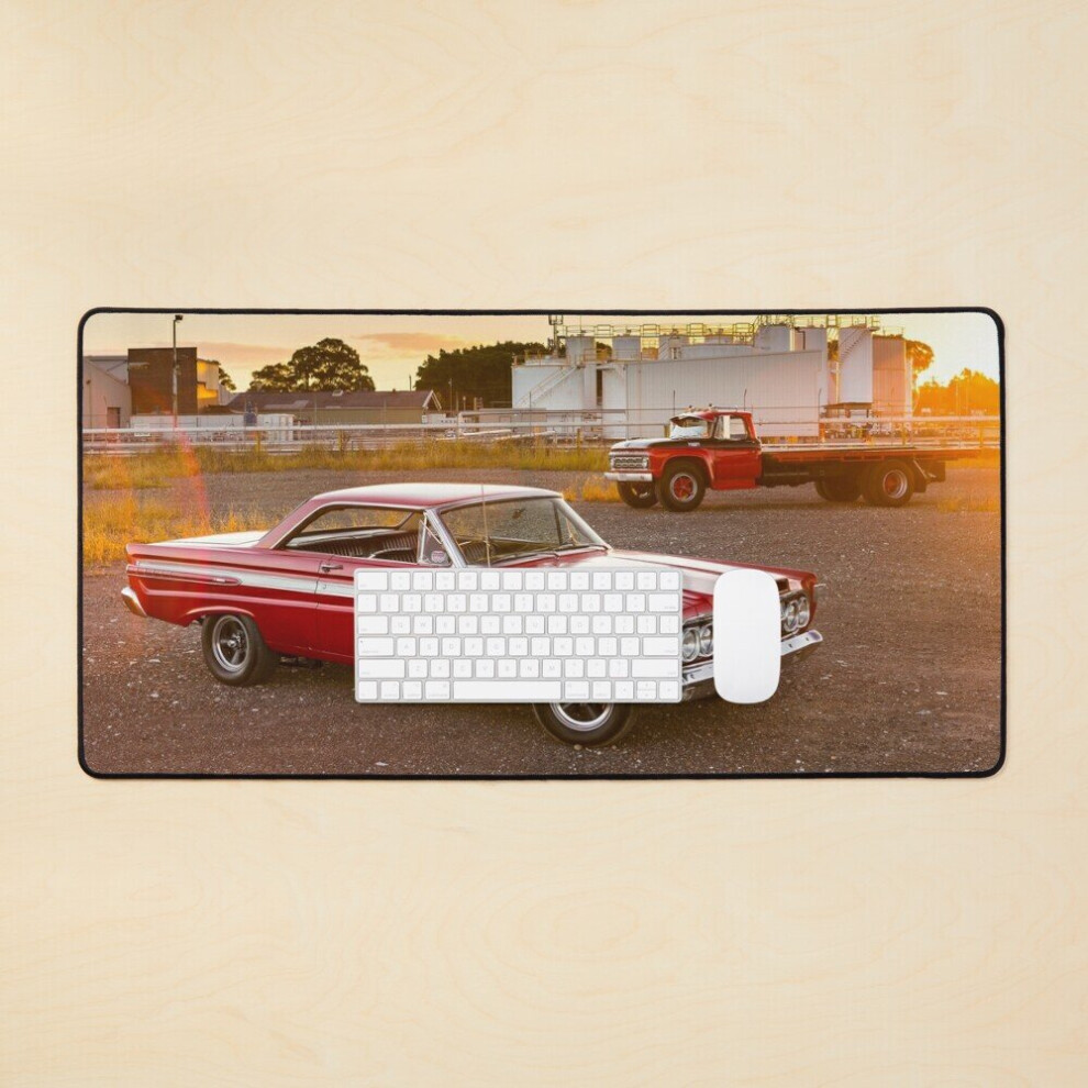 Desk Mat John Kerr's 1964 Mercury Comet And M-700 Large Gaming Mouse Pad 35X16 Inch 7802738366860