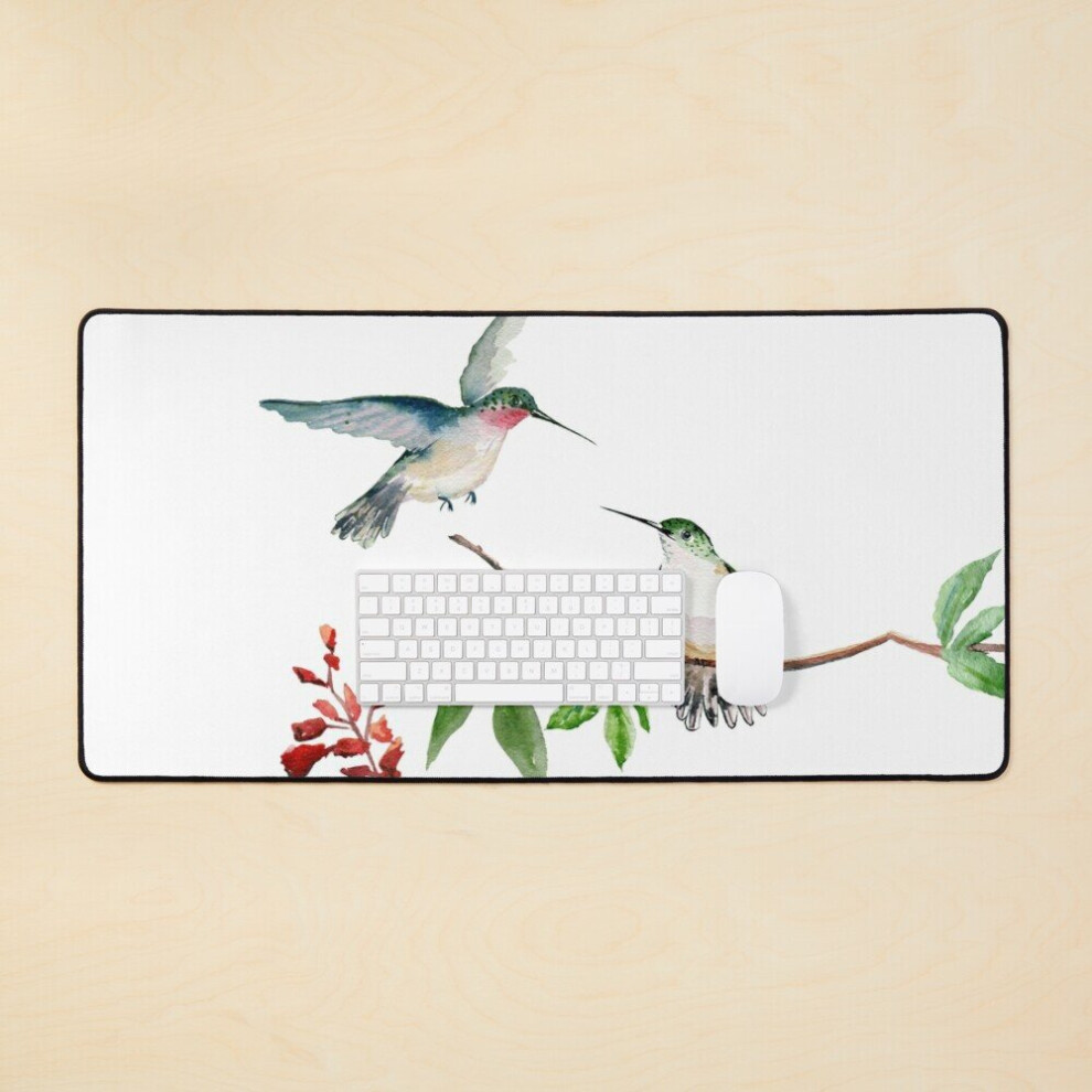 Desk Mat Hummingbird Romance 2 Large Gaming Mouse Pad 35X16 Inch 7802738391992
