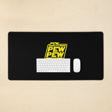 Desk Mat Pew pew pew Large Gaming Mouse Pad 35x16 inch