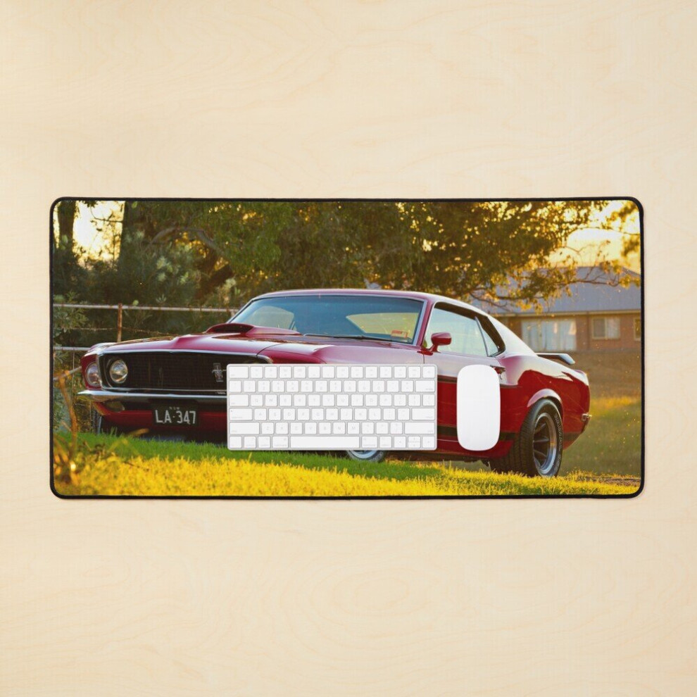 Desk Mat Laurie Attard's 1970 Ford Mustang Large Gaming Mouse Pad 35X16 Inch 7802738367713
