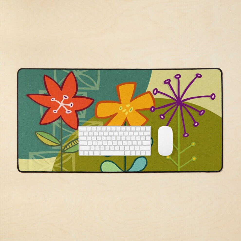 Desk Mat Mid-Morning Modern Beans And Blox Large Gaming Mouse Pad 35X16 Inch 7802738349139