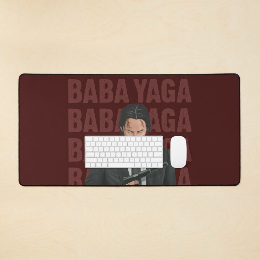 Desk Mat Baba Yaga Wick Large Gaming Mouse Pad 35X16 Inch 7802738333237