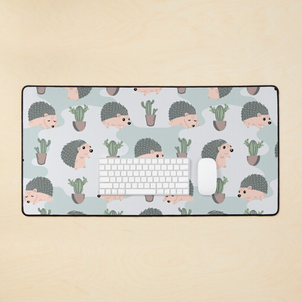 Desk Mat Winter Cactos Hedgehogs Large Gaming Mouse Pad 35X16 Inch 7802738336290