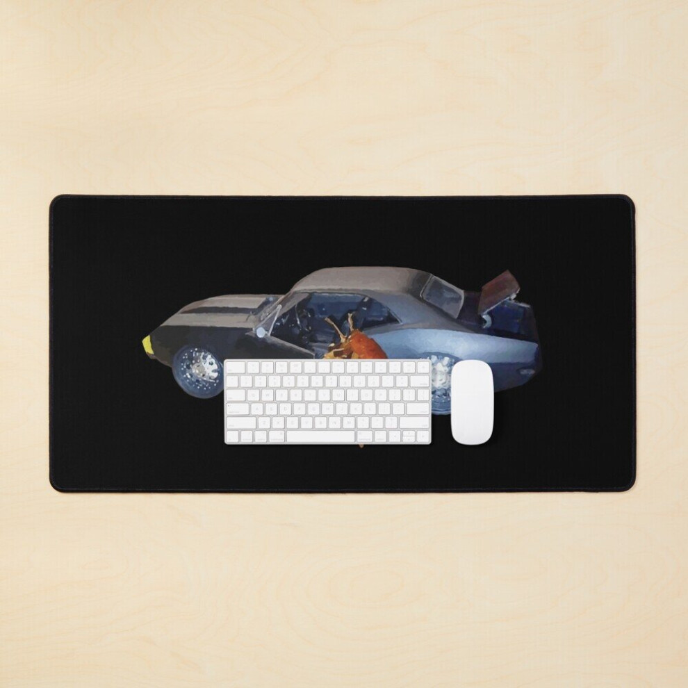 Desk Mat Cockroach Getting Into Car Meme Large Gaming Mouse Pad 35X16 Inch 7802738352399