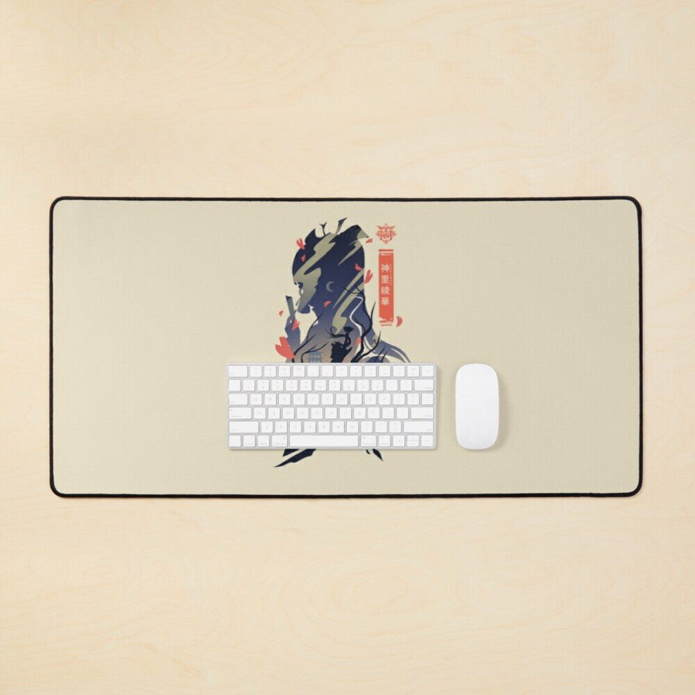 Desk Mat Ayaka Kamisato - Genshin Impact Large Gaming Mouse Pad 35X16 Inch 7802738359985