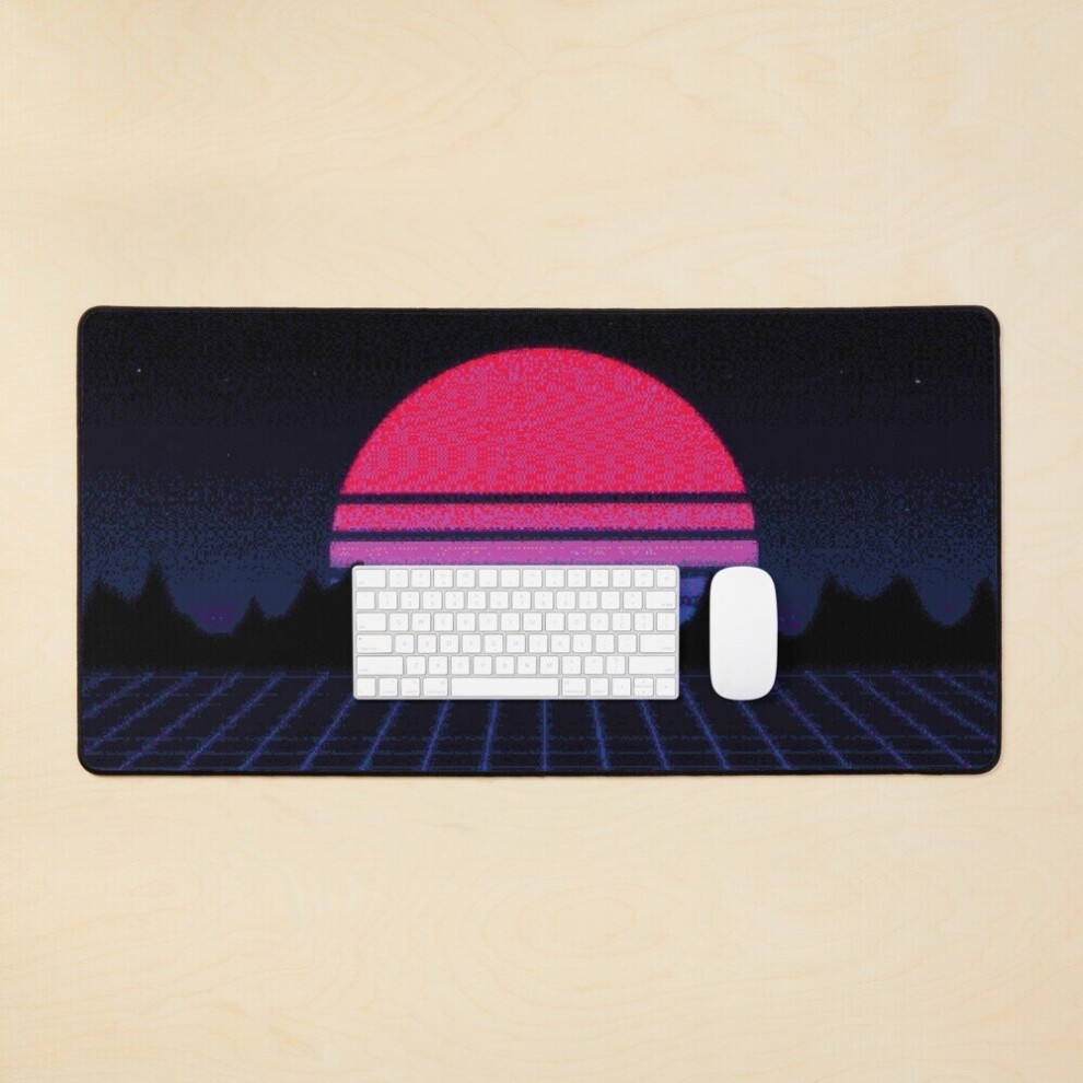 Desk Mat Bi Vaporwave Large Gaming Mouse Pad 35X16 Inch 7802738320718