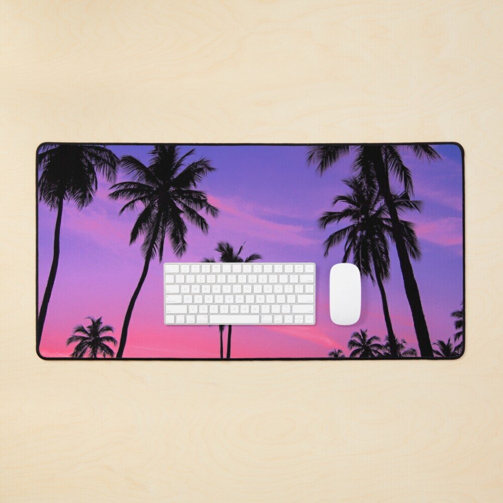Desk Mat Palm Trees Sunset Vibe Large Gaming Mouse Pad 35X16 Inch 7802738360189