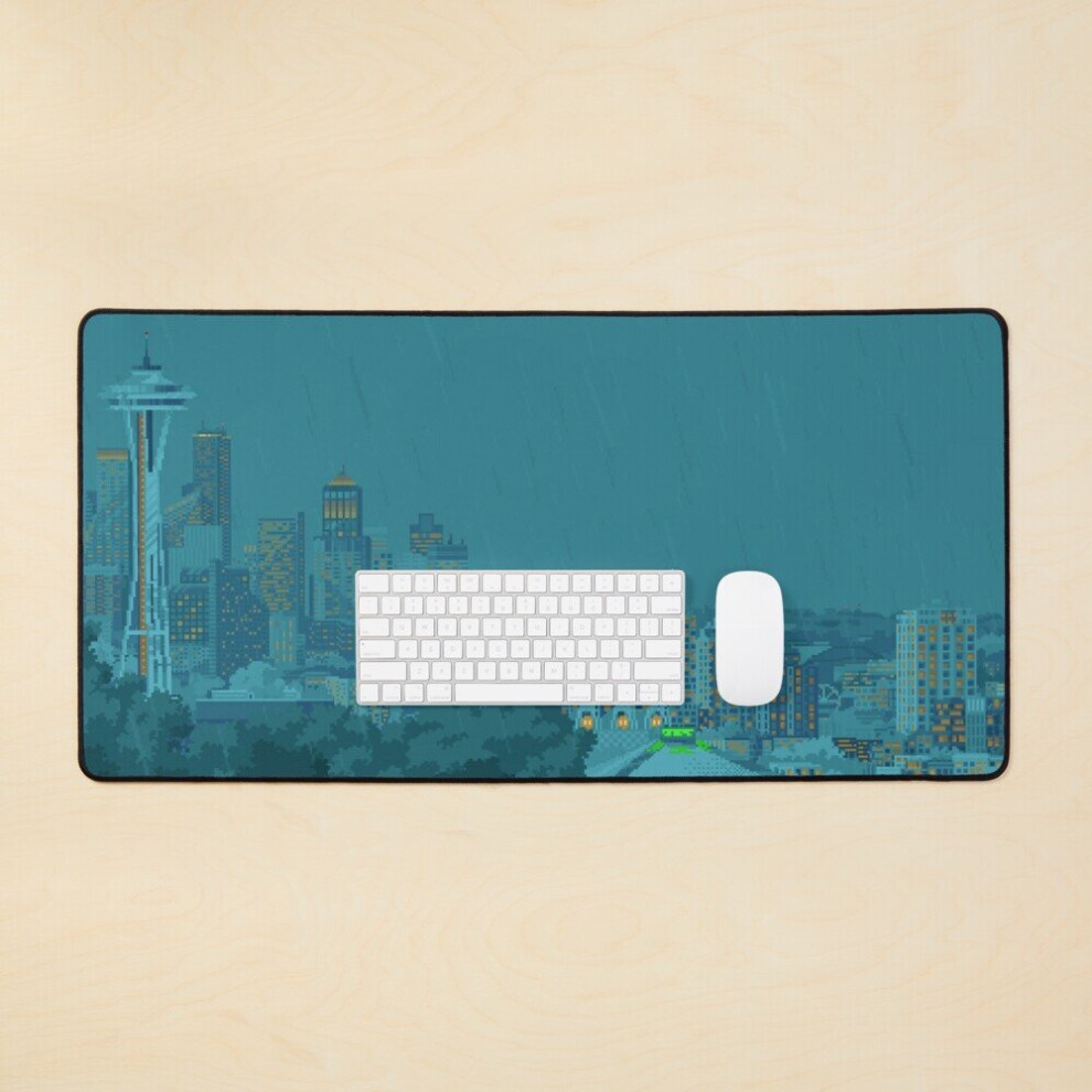 Desk Mat The Emerald City - Rainy Large Gaming Mouse Pad 35X16 Inch 7802738334883