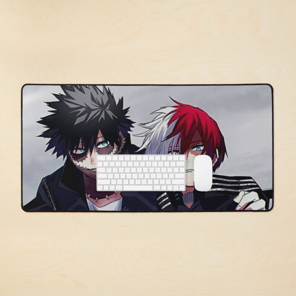 Desk Mat Dabi And Shoto Todoroki - Boku No Hero Large Gaming Mouse Pad 35X16 Inch 7802738346718